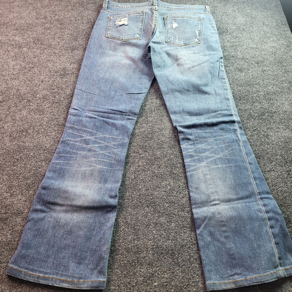 London Jean Womens Jeans Blue Flare Distressed Ripped Denim Size 6 - Picture 13 of 13
